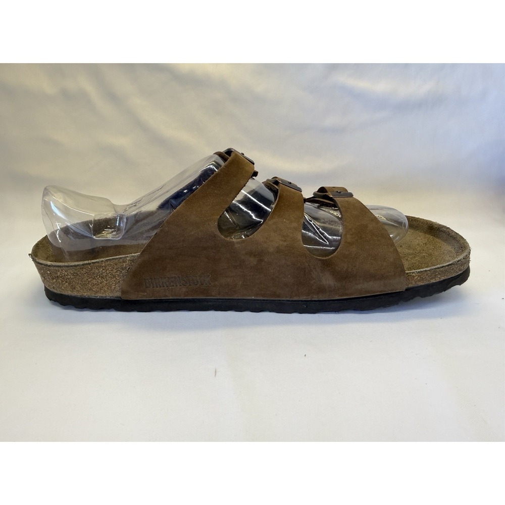 Birkenstock Florida Soft Footbed Nubuck Mocha Sandals Womens 11 Mens 9 Slip On - Picture 5 of 10